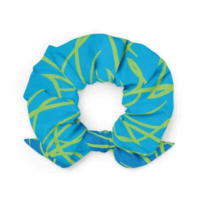 Ignite Dance Blue/Green Scrunchie