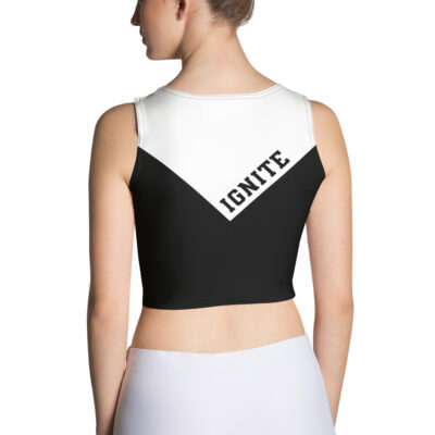 "Block Ignite" Adult Crop Tank - Black & White