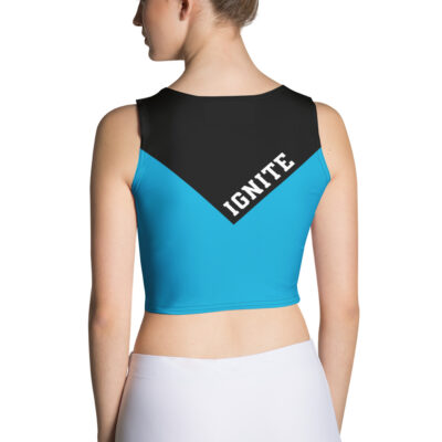 "Block Ignite" Adult Crop Tank - Black & Blue