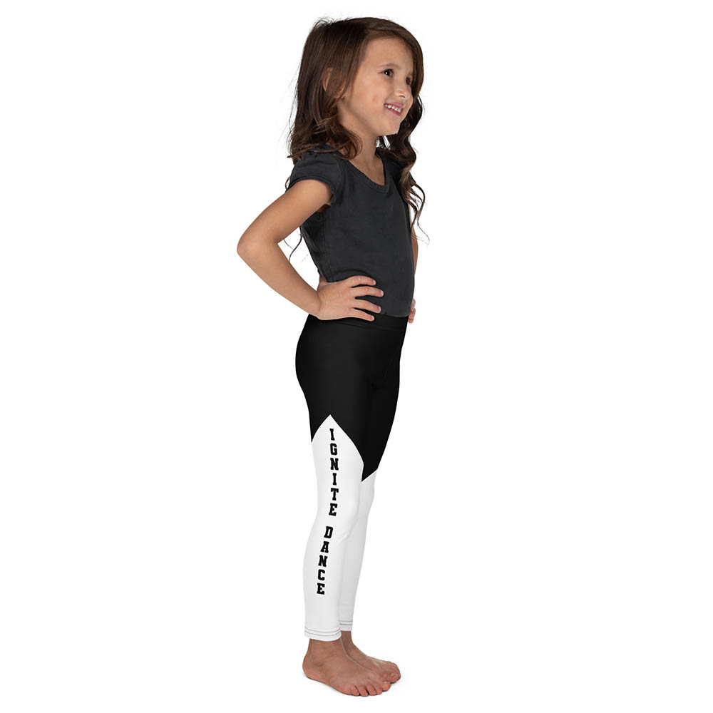 "Block Ignite" Toddler & Little Kid's Leggings - Black & White