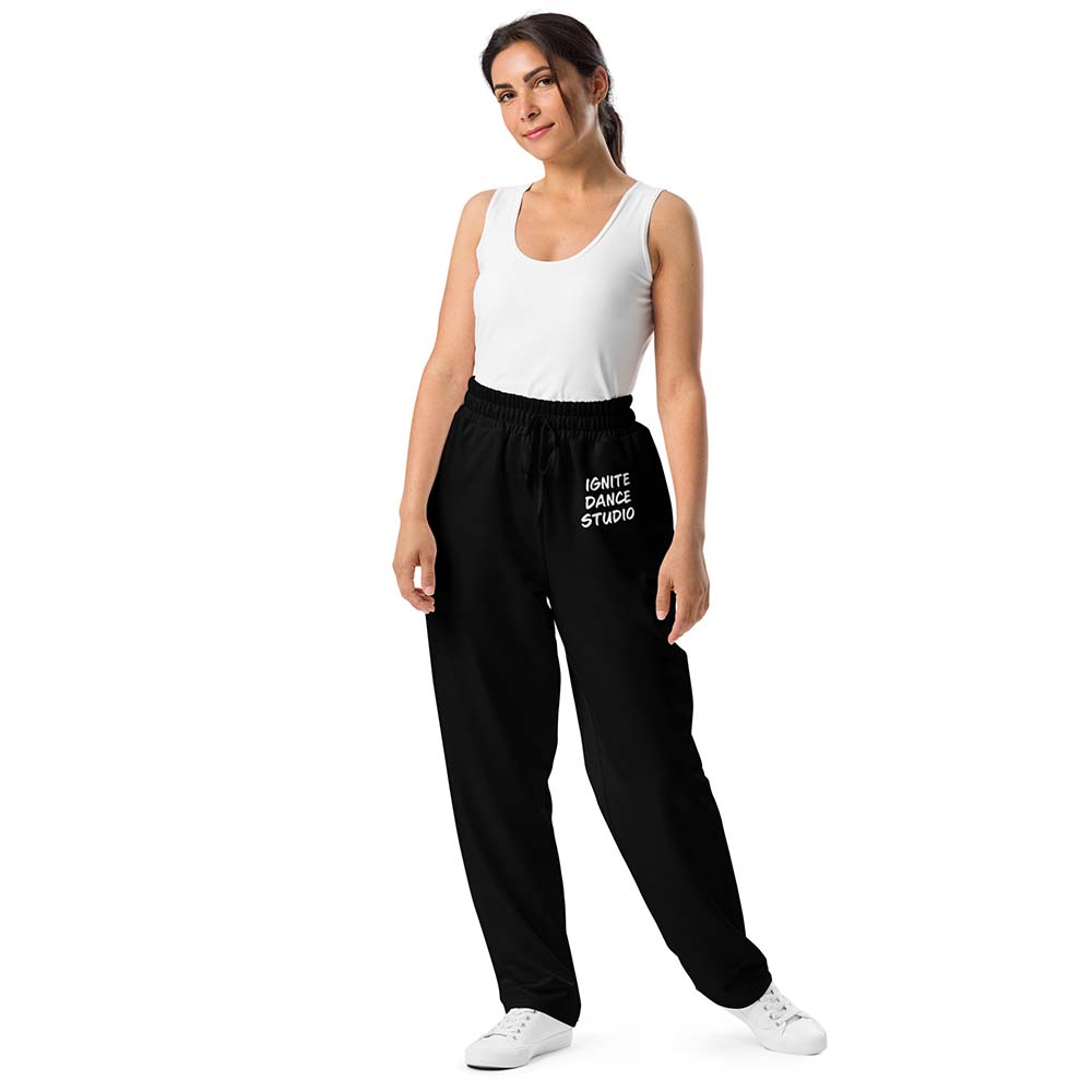 IDS Unisex Wide-leg Sweatpants - Black