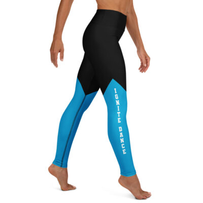 "Block Ignite" Adult Leggings - Black & Blue