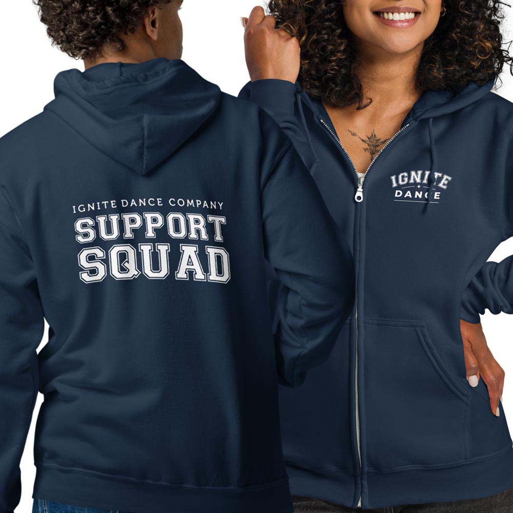 "Support Squad" Adult Zip Up Hoodie (Unisex)