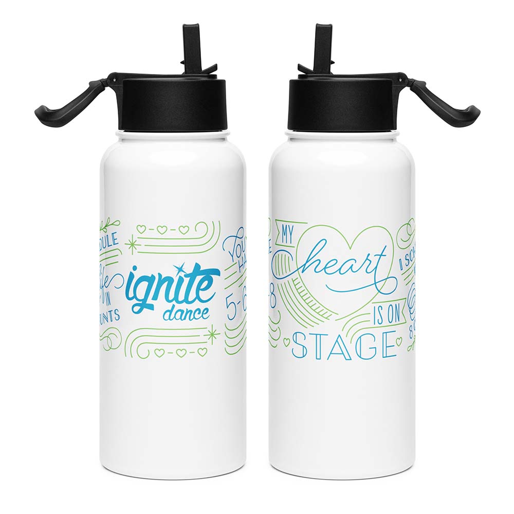 "My Heart is on Stage" Stainless Steel Water Bottle